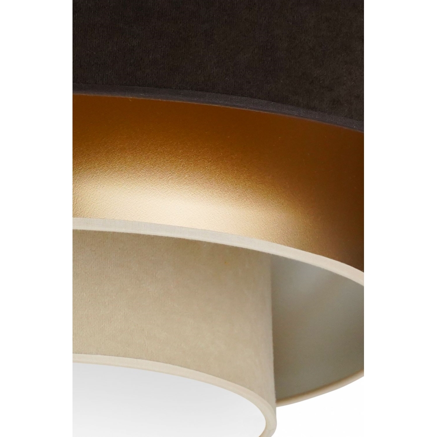 Duolla - LED-Deckenleuchte LUNETA LED/26W/230V d 60 cm 4000K braun/golden/cremefarben
