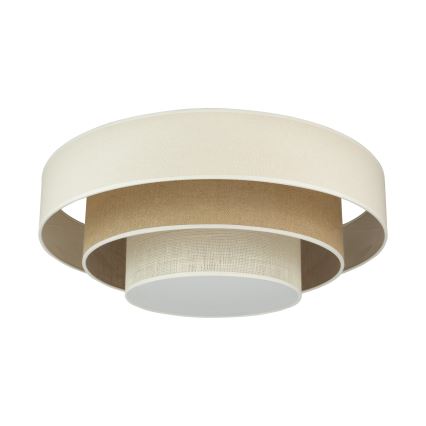 Duolla - LED-Deckenleuchte LUNETA LED/26W/230V d 60 cm 4000K cremefarben/braun
