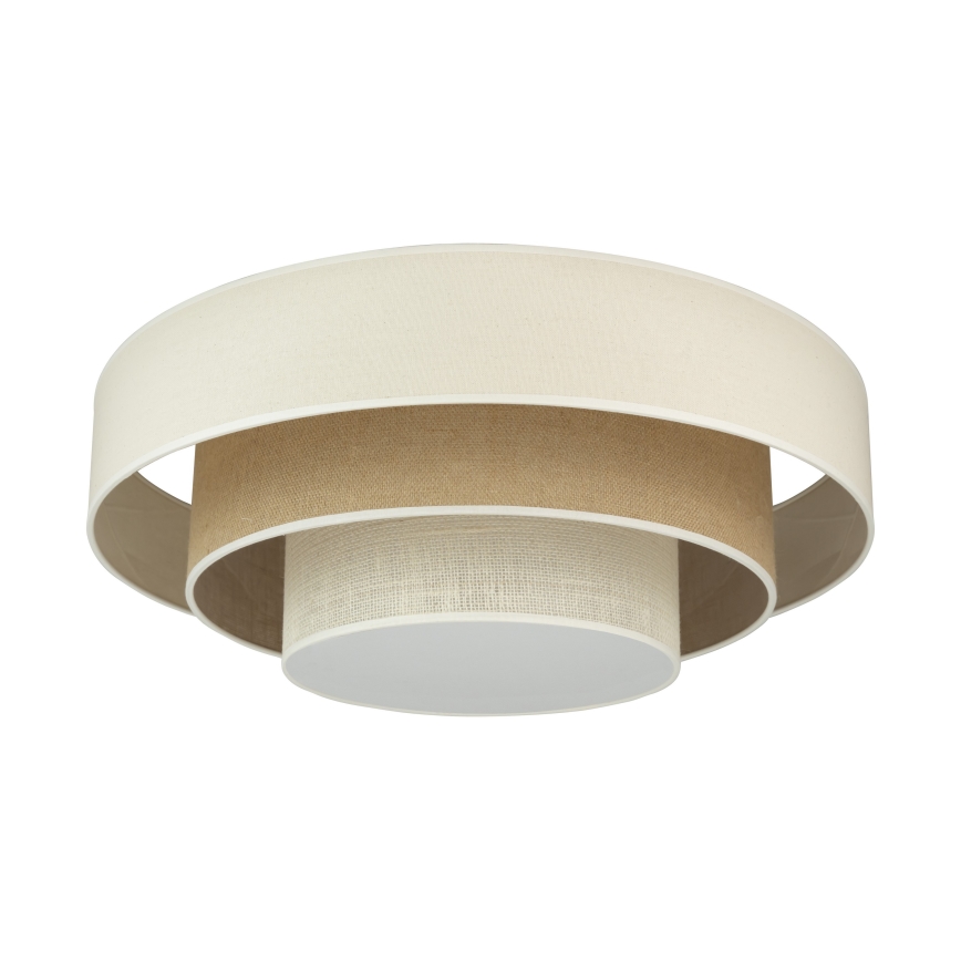 Duolla - LED-Deckenleuchte LUNETA LED/26W/230V d 60 cm 4000K cremefarben/braun