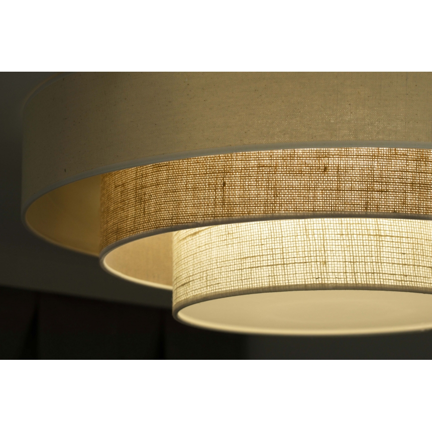 Duolla - LED-Deckenleuchte LUNETA LED/26W/230V d 60 cm 4000K cremefarben/braun