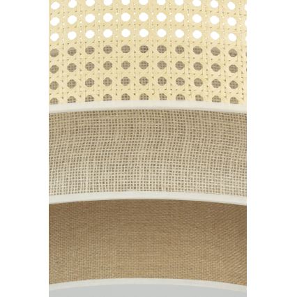 Duolla - LED-Deckenleuchte LUNETA LED/26W/230V d 60 cm 4000K Rattan/beige/braun