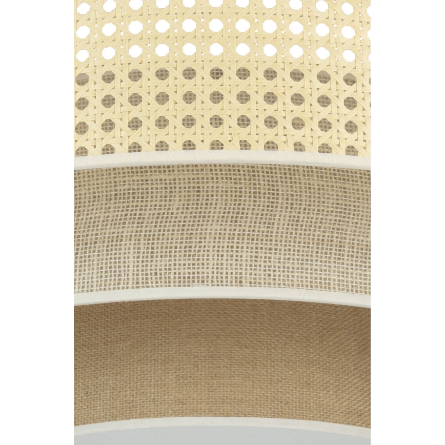 Duolla - LED-Deckenleuchte LUNETA LED/26W/230V d 60 cm 4000K Rattan/beige/braun