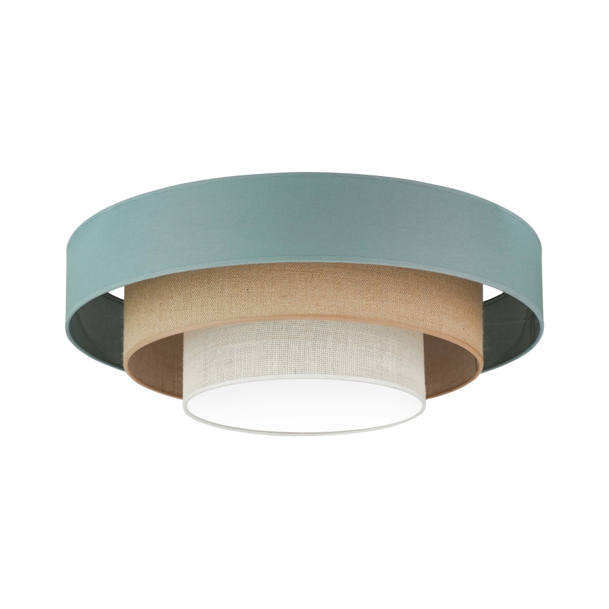 Duolla - LED-Deckenleuchte LUNETA LED/26W/230V d 60 cm 4000K türkisfarben/beige/cremefarben