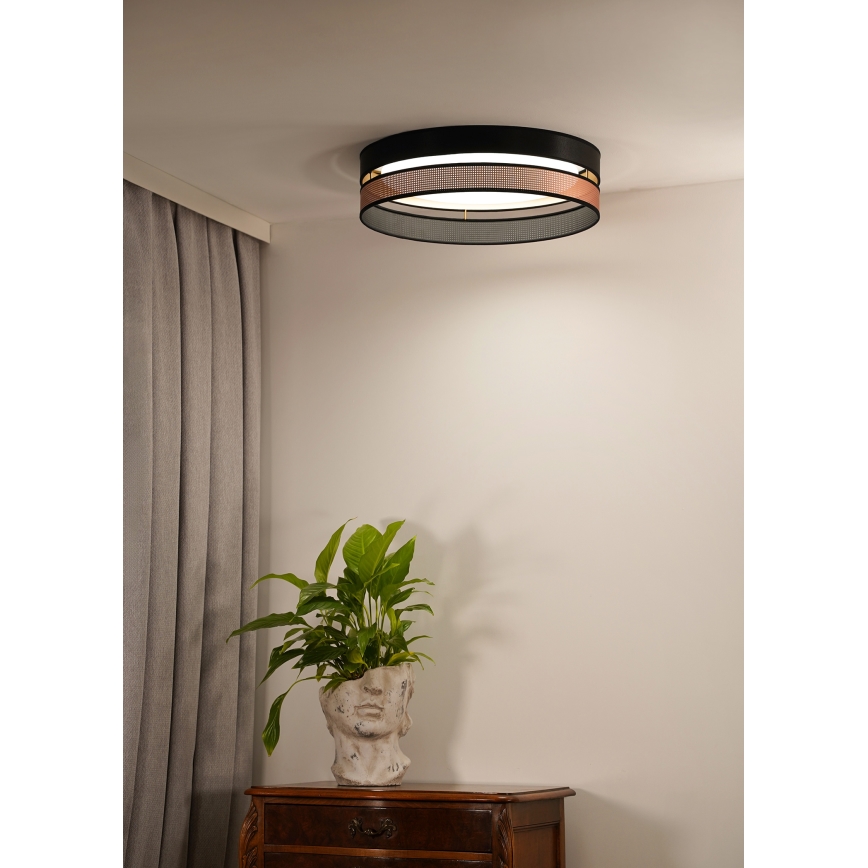 Duolla - LED-Deckenleuchte ROLLER DUO SHINY LED/24W/230V d 45 cm schwarz/kupfern