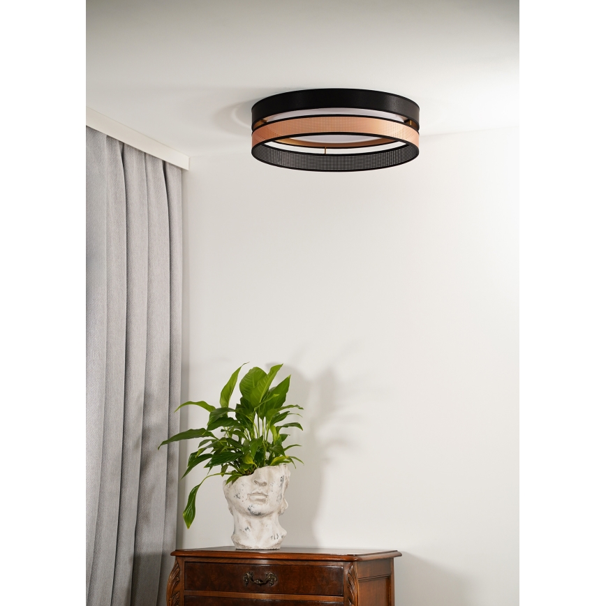 Duolla - LED-Deckenleuchte ROLLER DUO SHINY LED/24W/230V d 45 cm schwarz/kupfern