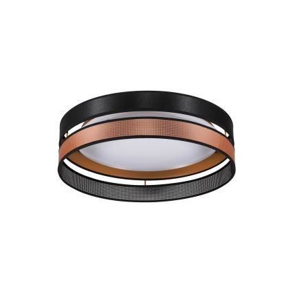 Duolla - LED-Deckenleuchte ROLLER DUO SHINY LED/24W/230V d 45 cm schwarz/kupfern