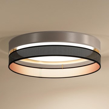 Duolla - LED-Deckenleuchte ROLLER DUO SHINY LED/24W/230V d 45 cm silbern/schwarz