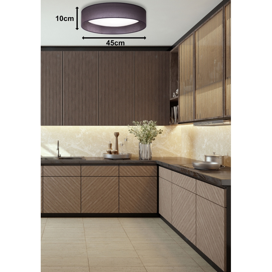 Duolla - LED-Deckenleuchte ROLLER LED/24W/230V d 45 cm anthrazit
