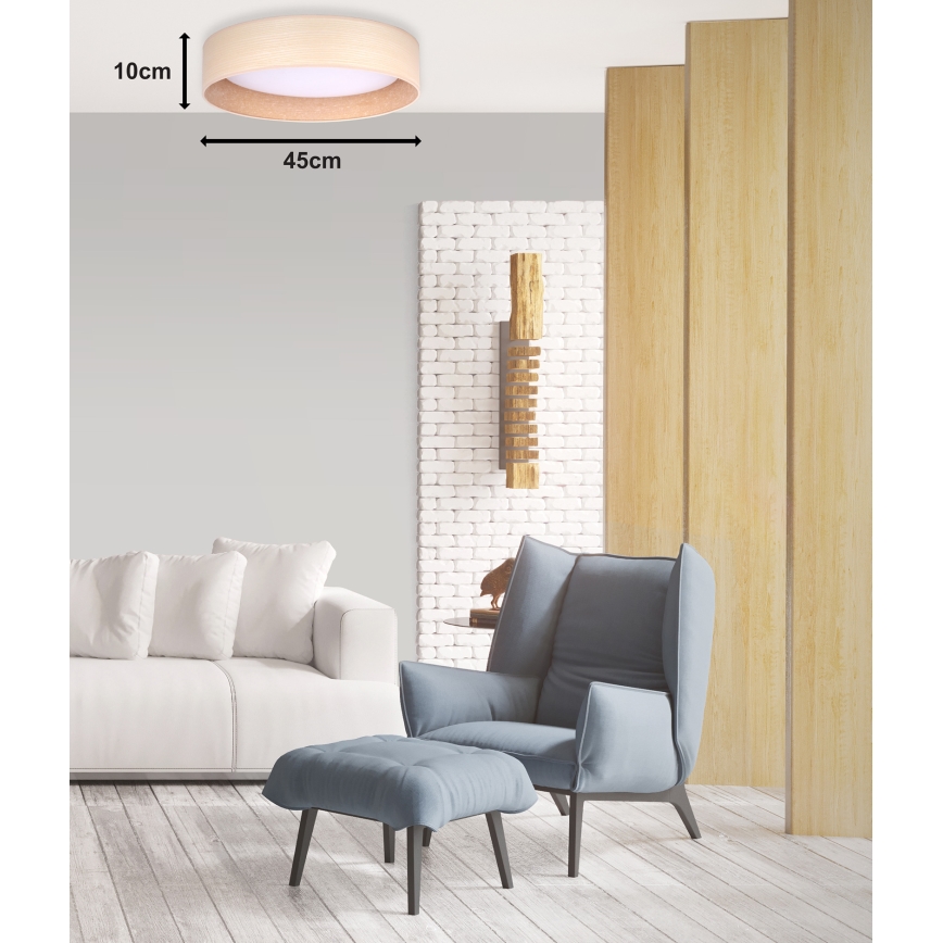 Duolla - LED-Deckenleuchte ROLLER LED/24W/230V d 45 cm Esche