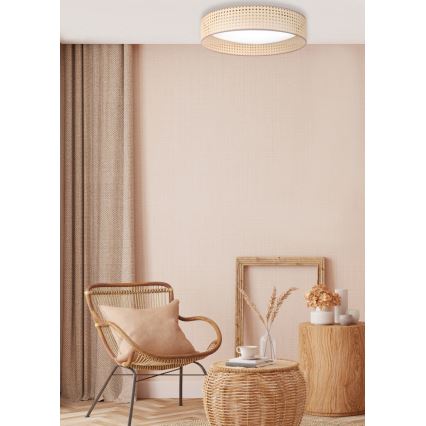 Duolla - LED-Deckenleuchte ROLLER LED/24W/230V d 45 cm Rattan
