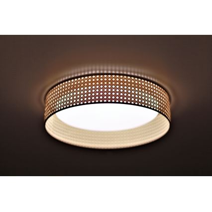 Duolla - LED-Deckenleuchte ROLLER LED/24W/230V d 45 cm Rattan