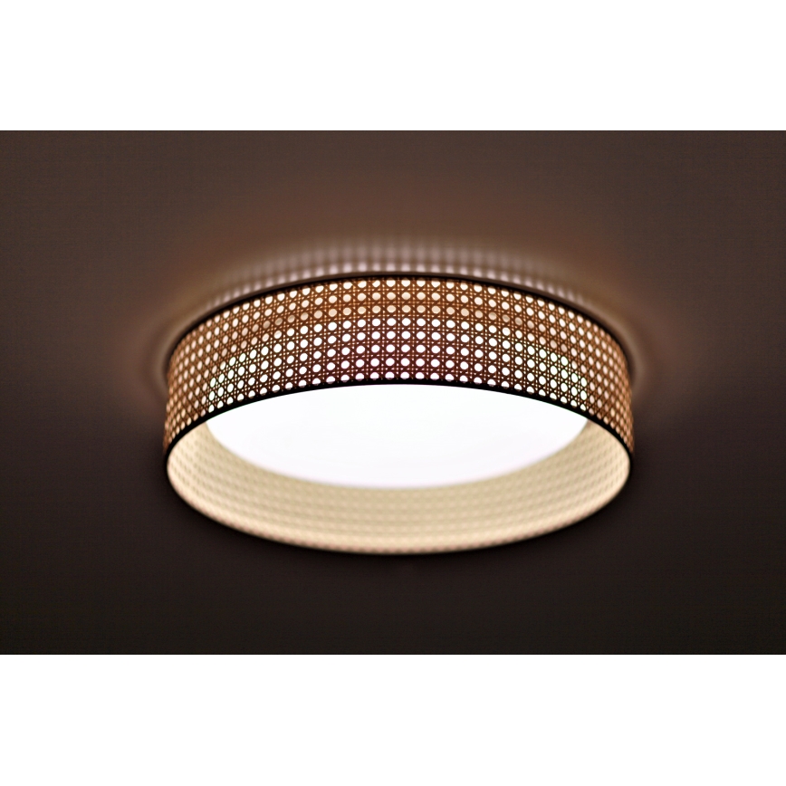 Duolla - LED-Deckenleuchte ROLLER LED/24W/230V d 45 cm Rattan
