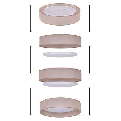 Duolla - LED-Deckenleuchte ROLLER LED/24W/230V d 45 cm Rattan