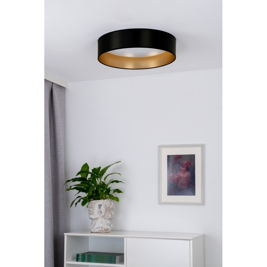 Duolla - LED-Deckenleuchte ROLLER LED/24W/230V d 45 cm schwarz/golden