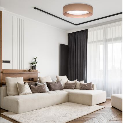 Duolla - LED-Deckenleuchte ROLLER LED/24W/230V Leuchte d 45 cm braun