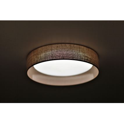 Duolla - LED-Deckenleuchte ROLLER LED/24W/230V Leuchte d 45 cm braun