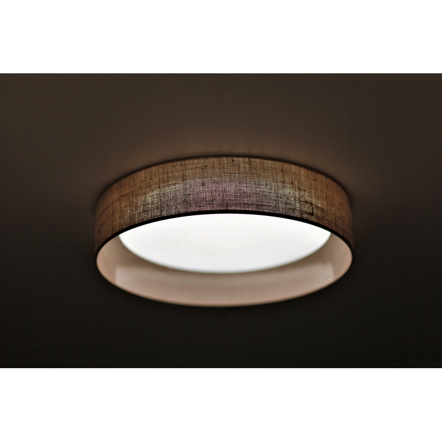 Duolla - LED-Deckenleuchte ROLLER LED/24W/230V Leuchte d 45 cm braun