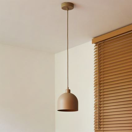 Duolla - Pendelleuchte an Kabel IRONLINE 1xE27/15W/230V Ø 17 cm, Beige