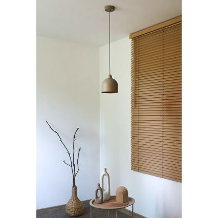 Duolla - Pendelleuchte an Kabel IRONLINE 1xE27/15W/230V Ø 17 cm, Beige