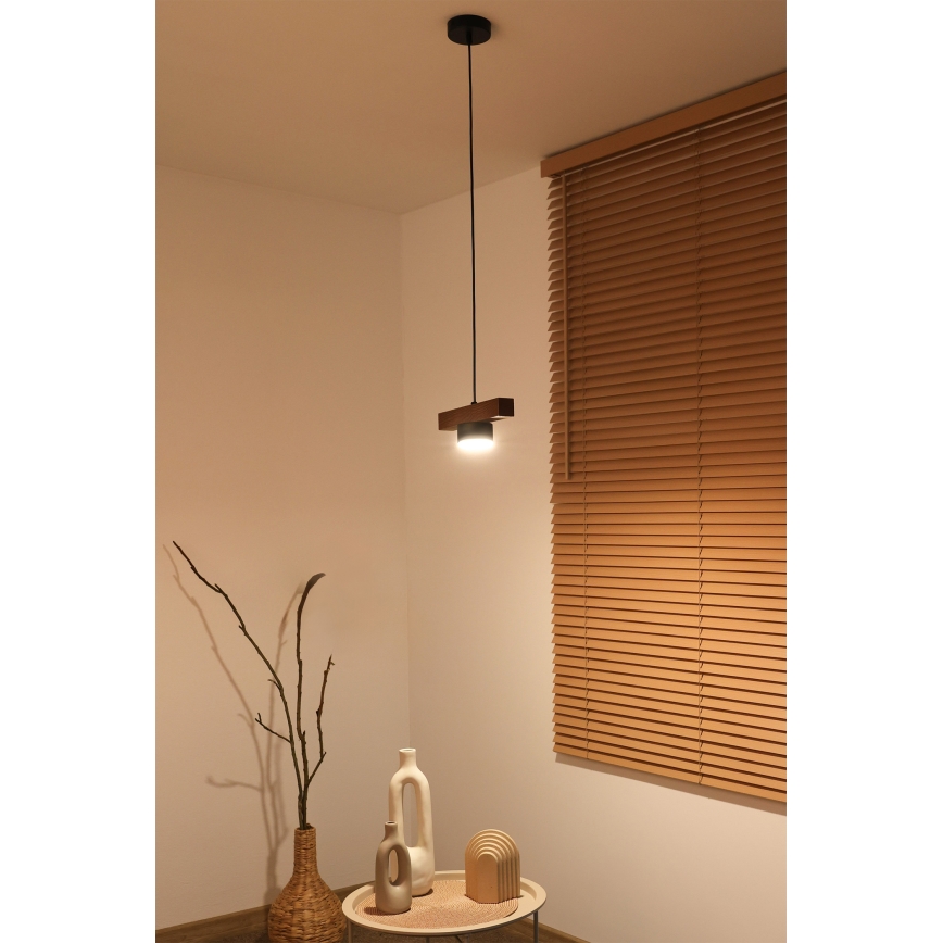 Duolla - Pendelleuchte an Kabel IRONLINE 1xGX53/3W/230V Kiefer/Eiche/Schwarz