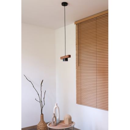 Duolla - Pendelleuchte an Kabel IRONLINE 1xGX53/3W/230V Kiefer/Eiche/Schwarz