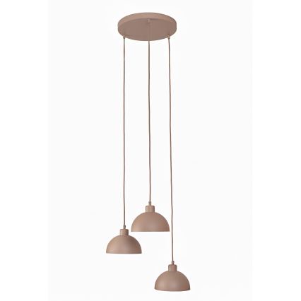 Duolla - Pendelleuchte an Kabel IRONLINE 3xE27/15W/230V béžová
