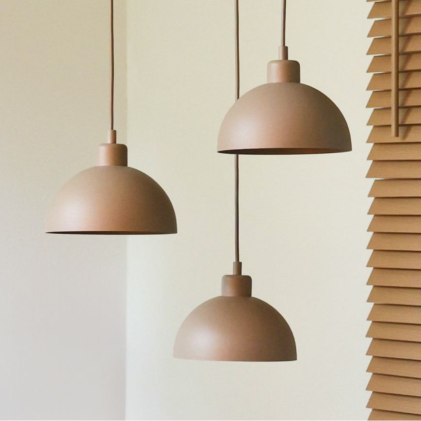 Duolla - Pendelleuchte an Kabel IRONLINE 3xE27/15W/230V béžová