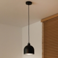 Duolla - Pendelleuchte mit Kabel IRONLINE 1xE27/15W/230V Ø 17 cm schwarz