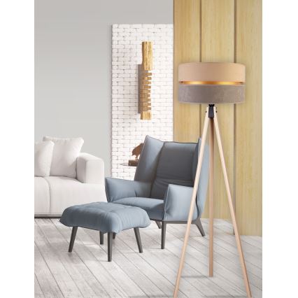 Duolla - Stehleuchte DUO 1xE27/60W/230V d 44 cm beige/grau/beige