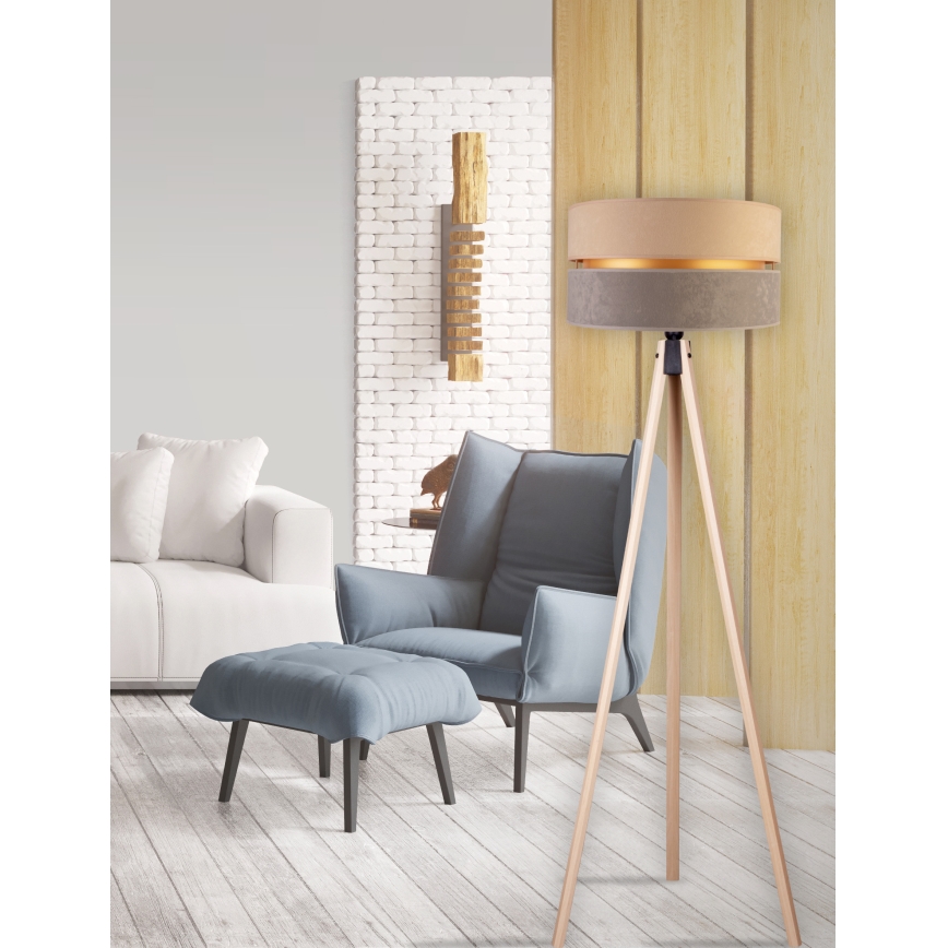 Duolla - Stehleuchte DUO 1xE27/60W/230V d 44 cm beige/grau/beige