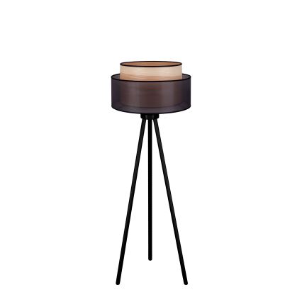 Duolla - Stehleuchte WOOD BOHO 1xE27/15W/230V d 45 cm schwarz/beige