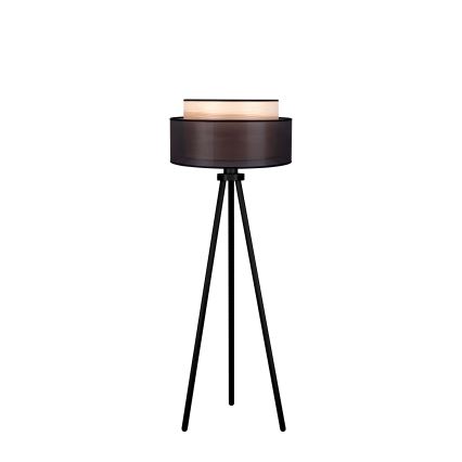 Duolla - Stehleuchte WOOD BOHO 1xE27/15W/230V d 45 cm schwarz/beige