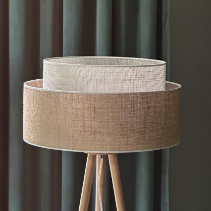 Duolla - Stehleuchte YUTE BOHO 1xE27/15W/230V d 45 cm braun/cremefarben