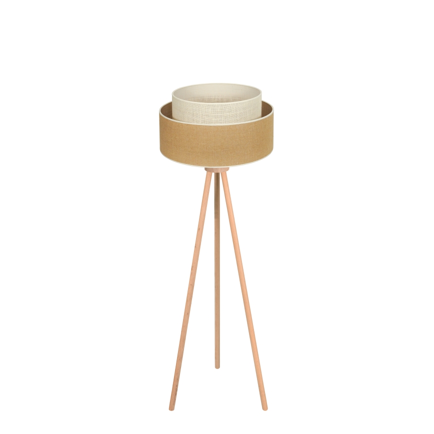 Duolla - Stehleuchte YUTE BOHO 1xE27/15W/230V d 45 cm braun/cremefarben