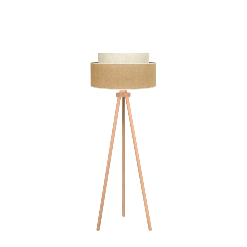 Duolla - Stehleuchte YUTE BOHO 1xE27/15W/230V d 45 cm braun/cremefarben