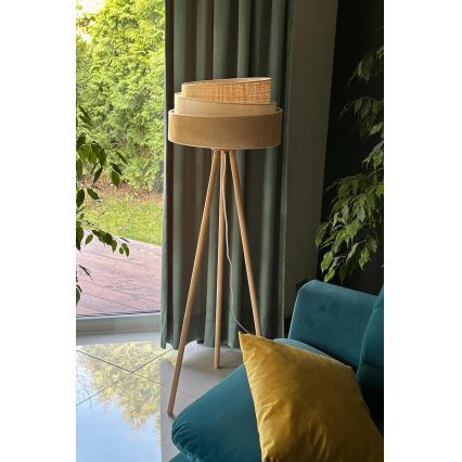 Duolla - Stehleuchte YUTE TRIO 1xE27/15W/230V d 45 cm braun/grau/beige