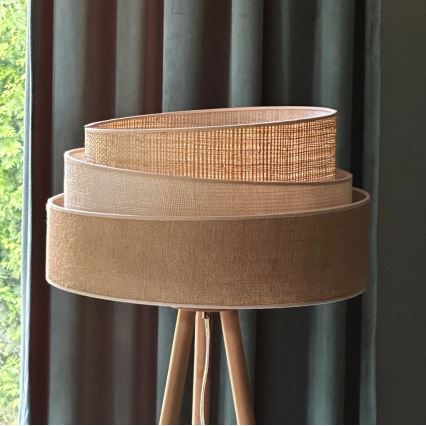 Duolla - Stehleuchte YUTE TRIO 1xE27/15W/230V d 45 cm braun/grau/beige