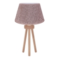 Duolla - Tischleuchte BOUCLE 1xE27/15W/230V d 28 cm braun/Holz