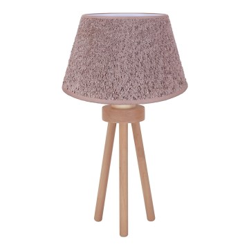 Duolla - Tischleuchte BOUCLE 1xE27/15W/230V d 28 cm braun/Holz
