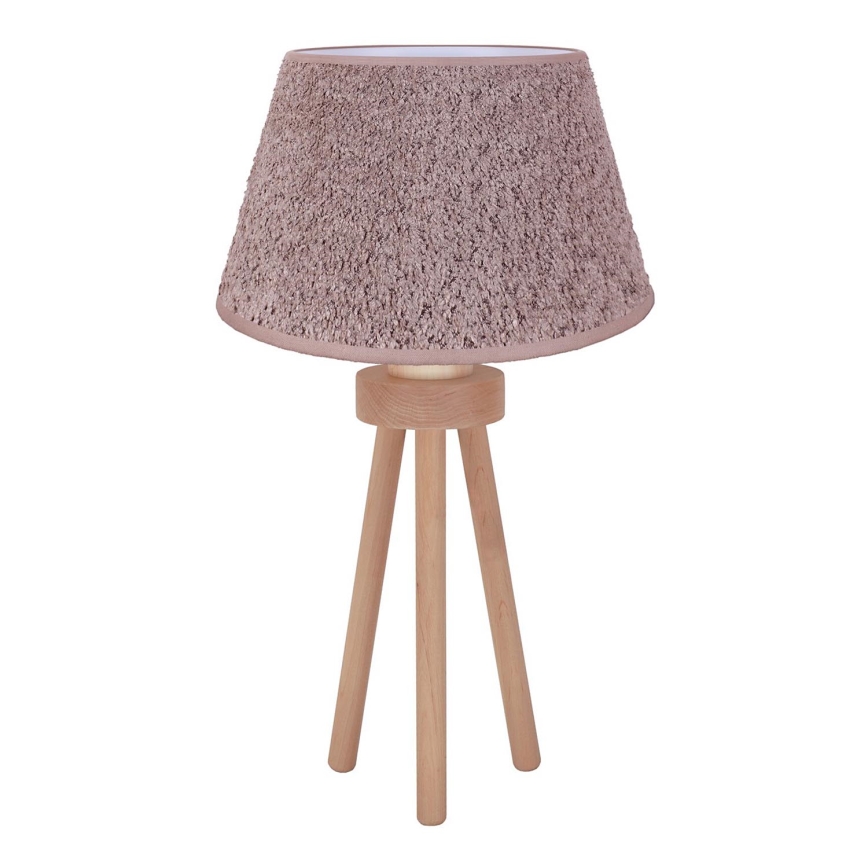 Duolla - Tischleuchte BOUCLE 1xE27/15W/230V d 28 cm braun/Holz