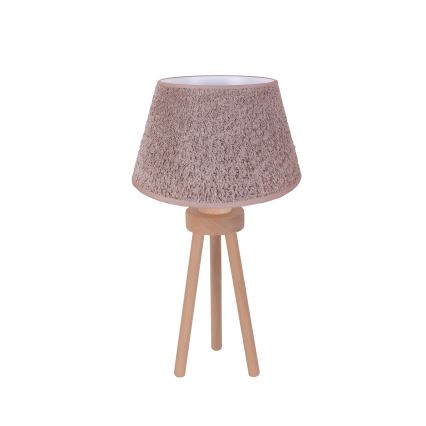 Duolla - Tischleuchte BOUCLE 1xE27/15W/230V d 28 cm braun/Holz