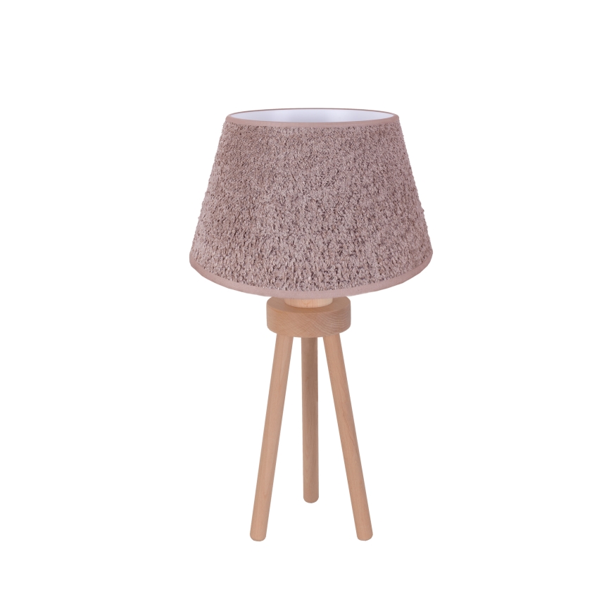 Duolla - Tischleuchte BOUCLE 1xE27/15W/230V d 28 cm braun/Holz