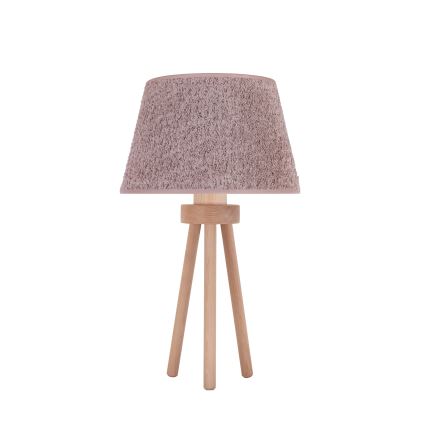 Duolla - Tischleuchte BOUCLE 1xE27/15W/230V d 28 cm braun/Holz
