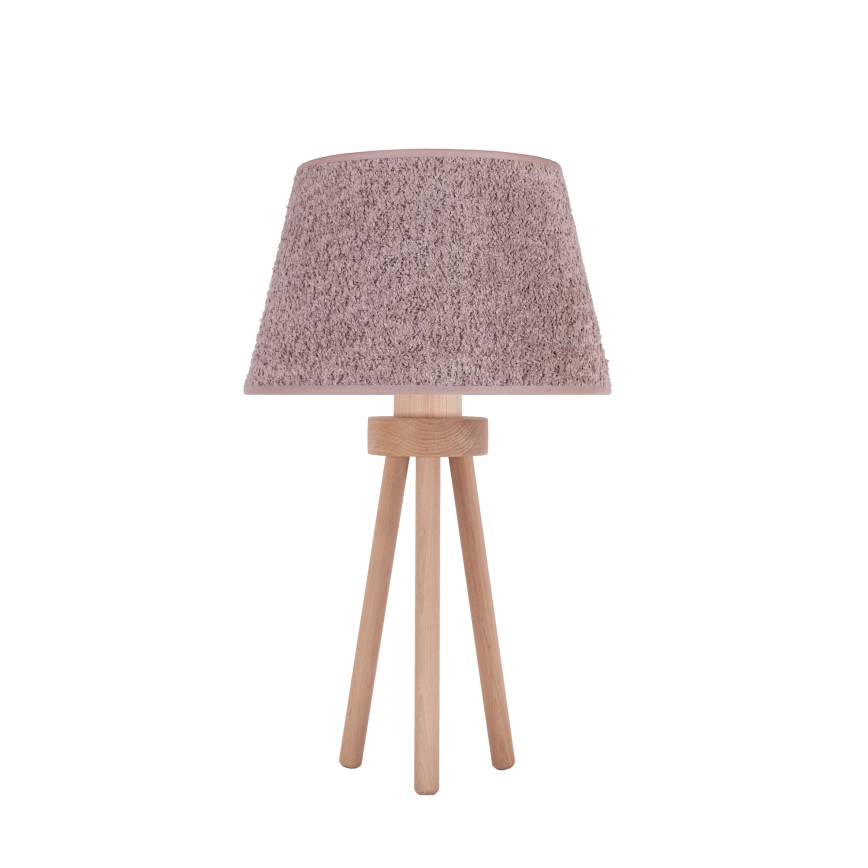 Duolla - Tischleuchte BOUCLE 1xE27/15W/230V d 28 cm braun/Holz