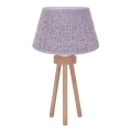 Duolla - Tischleuchte BOUCLE 1xE27/15W/230V d 28 cm grau/Holz