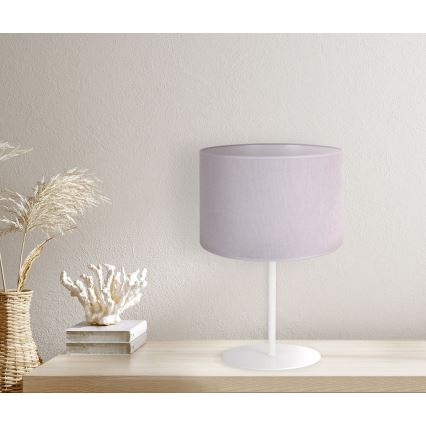 Duolla - Tischleuchte BRISTOL 1xE14/15W/230V d 17,5 cm grau/weiß