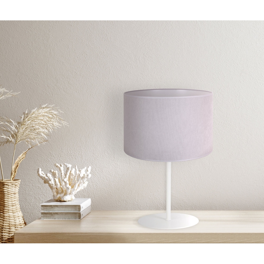 Duolla - Tischleuchte BRISTOL 1xE14/15W/230V d 17,5 cm grau/weiß