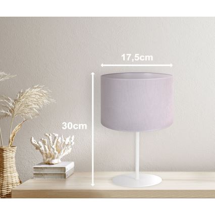 Duolla - Tischleuchte BRISTOL 1xE14/15W/230V d 17,5 cm grau/weiß