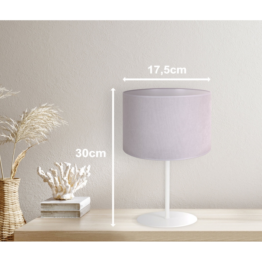 Duolla - Tischleuchte BRISTOL 1xE14/15W/230V d 17,5 cm grau/weiß