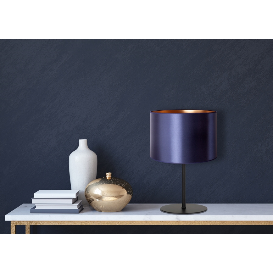 Duolla - Tischleuchte CANNES 1xE14/15W/230V d 20 cm blau/kupfern/schwarz